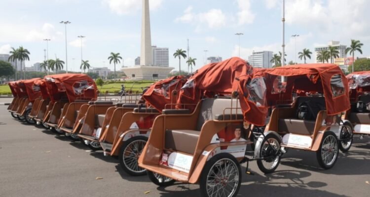 Becak Listrik Surabaya