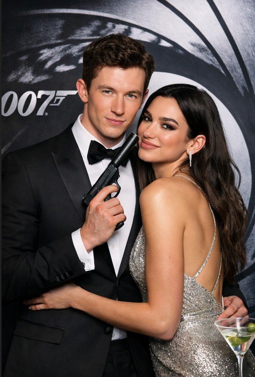 Callum Turner James Bond Dua Lipa