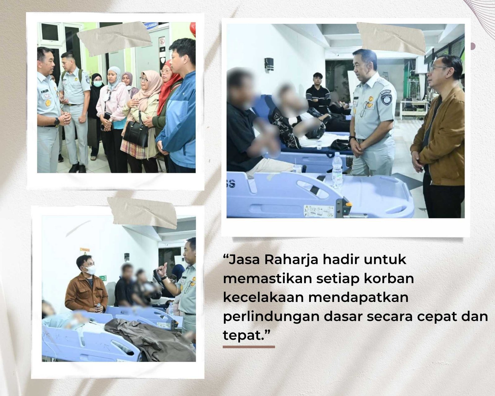 Jasa Raharja Santuni Korban Kecelakaan Kereta Api di Bekasi Timur