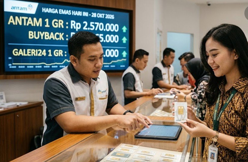 Harga Emas Antam dan Galeri24 Sepakat Naik